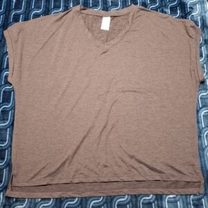 Casual Brown Short Sleeve Women's Top